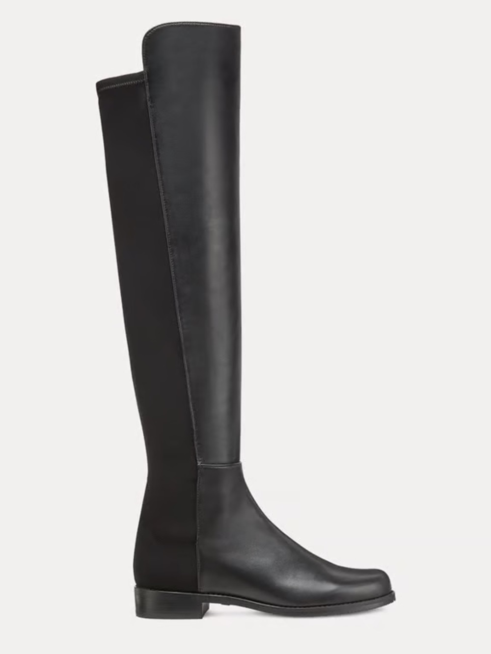 Stuart Weitzman Black Over-The-Knee Stretch Leather Boots